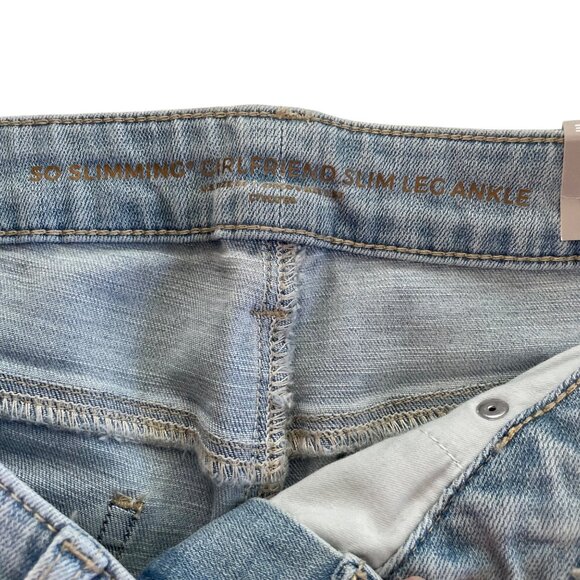 Chico's So Slimming Girlfriend Jeans Slim Ankle Leg Size 0.5 US 6 Indigo Wash - Picture 7 of 8